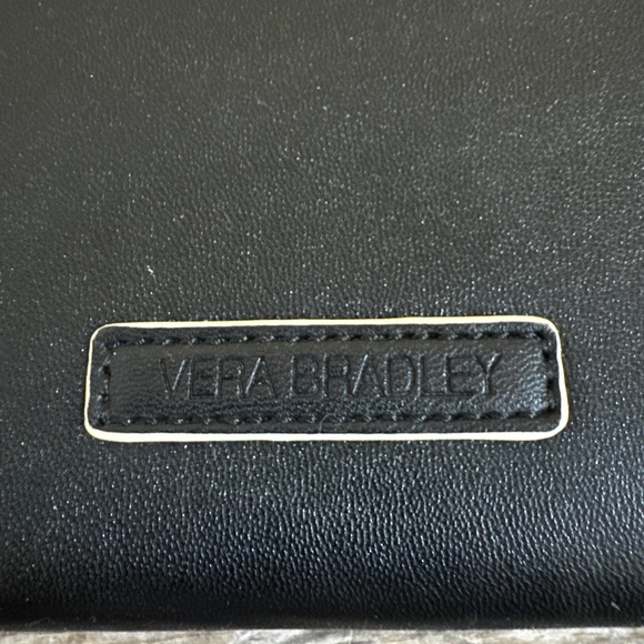 Vera Bradley Classic Black Leather Womens Wallet Clutch - Picture 2 of 4